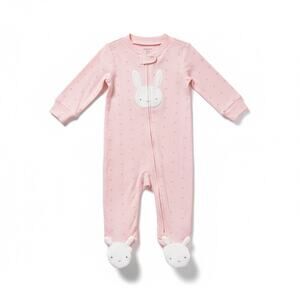 Carter’s Just One You 9M Pink Bunny Footed Sleeper Pajamas Zip NWT